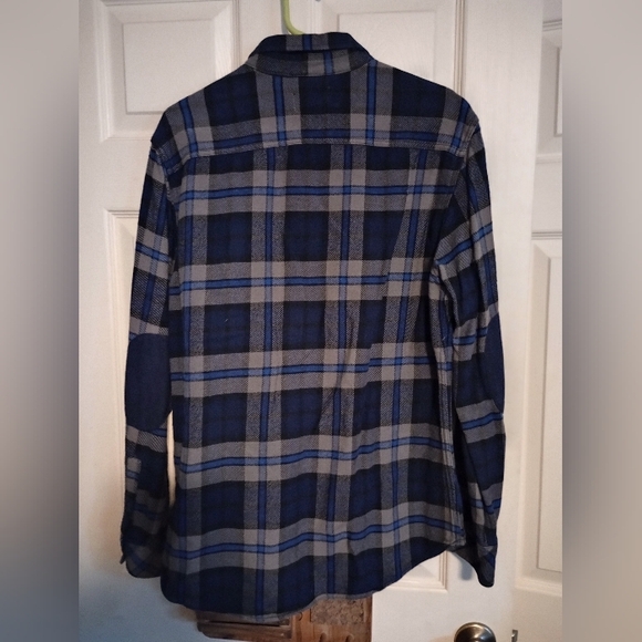 Trukfit Navy and Gray Plaid Button Down Shirt - Picture 2 of 3